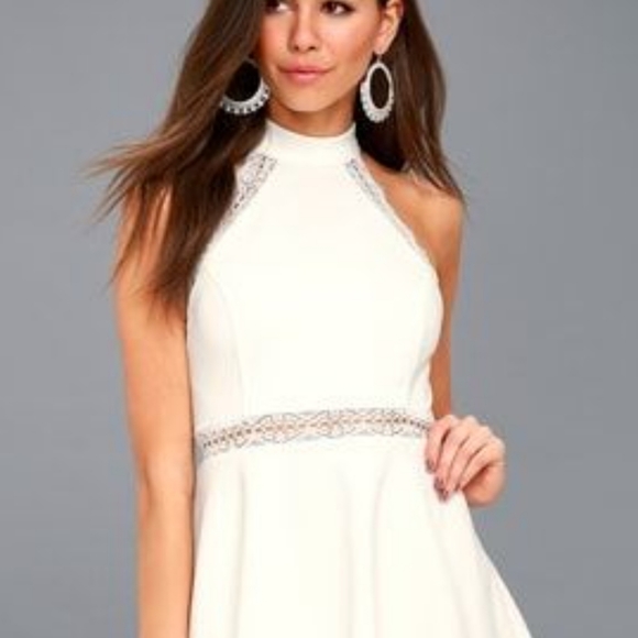 Lulu's Reach Out My Hand White Lace Skater Dress - Picture 2 of 13